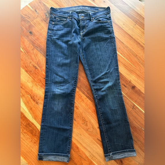 Citizens Of Humanity Dark Blue Straight Leg Jeans - Picture 5 of 6